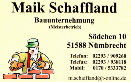 Maik Schaffland Bauunternehmung Nümbrecht